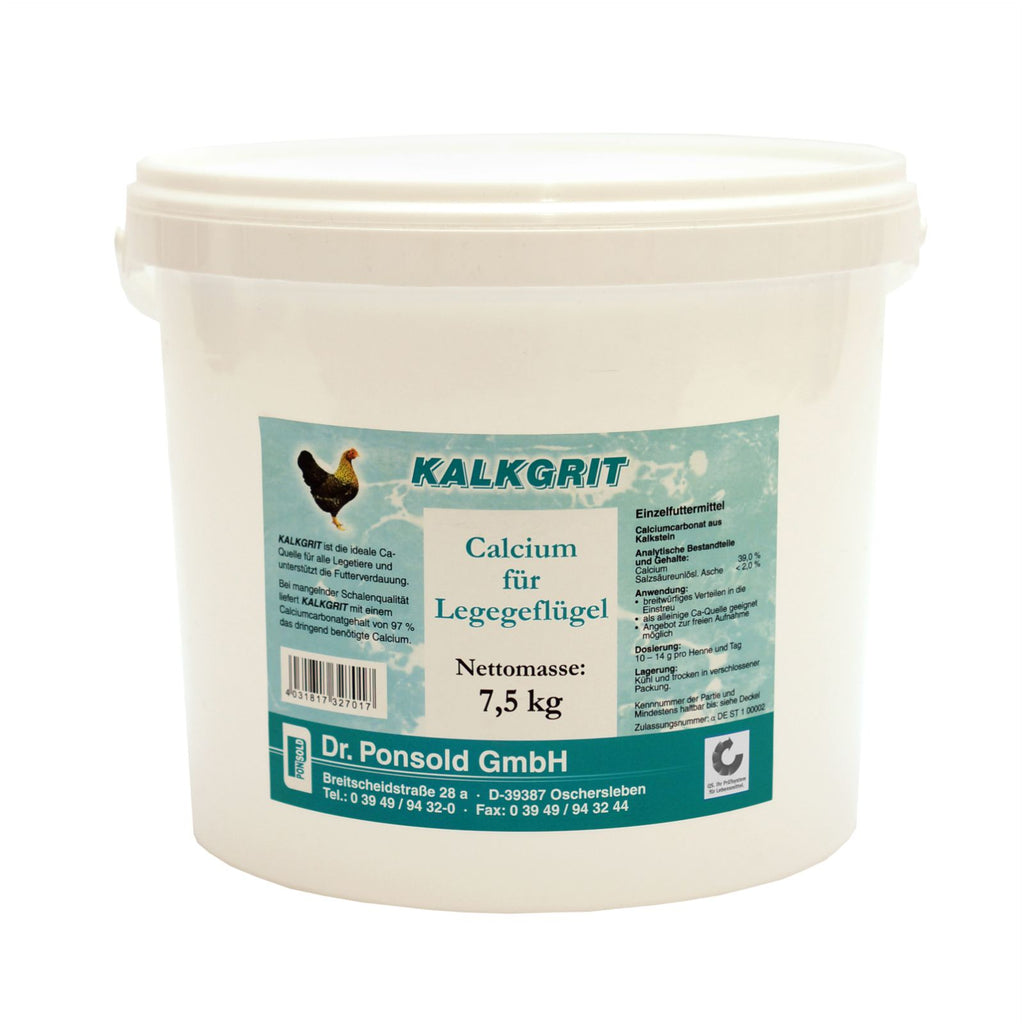 Kalkgrit Eimer Calcium – stärkt die Eierschalen und unterstützt die Gesundheit von Legegeflügel.