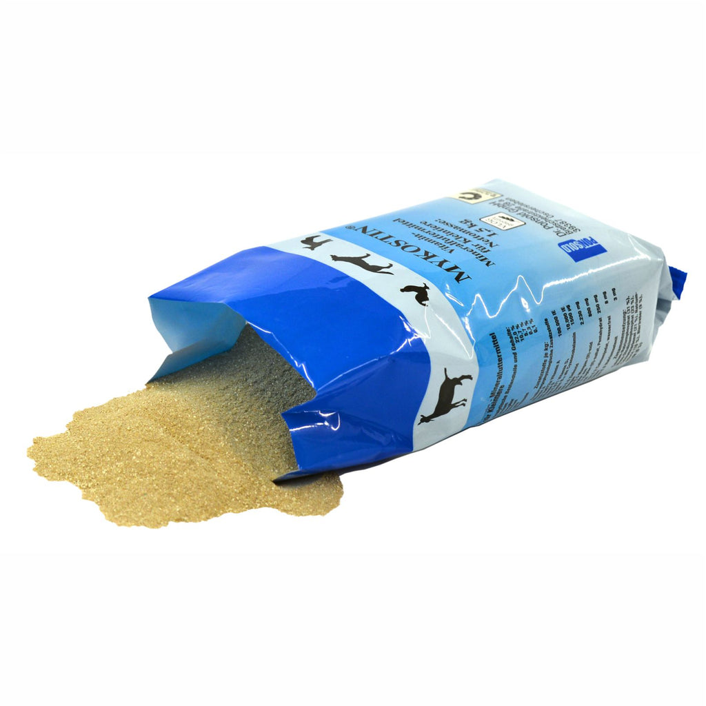 MYKOSTIN Sack offen – Vitamin- und Mineralfutter für Kleintiere, unterstützt Gesundheit und Vitalität.