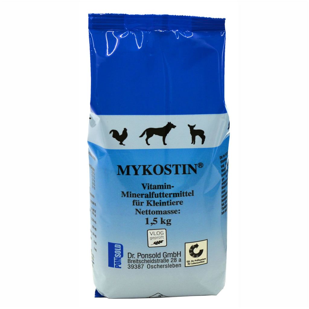 MYKOSTIN Sack – Vitamin- und Mineralfutter für Kleintiere, unterstützt Gesundheit und Vitalität.