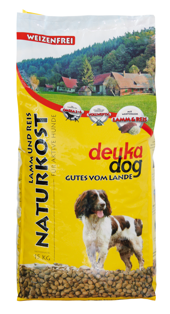 Deuka Dog Naturkost Lamm & Reis Sack  – hochwertiges Hundefutter, schonend und gut verträglich.