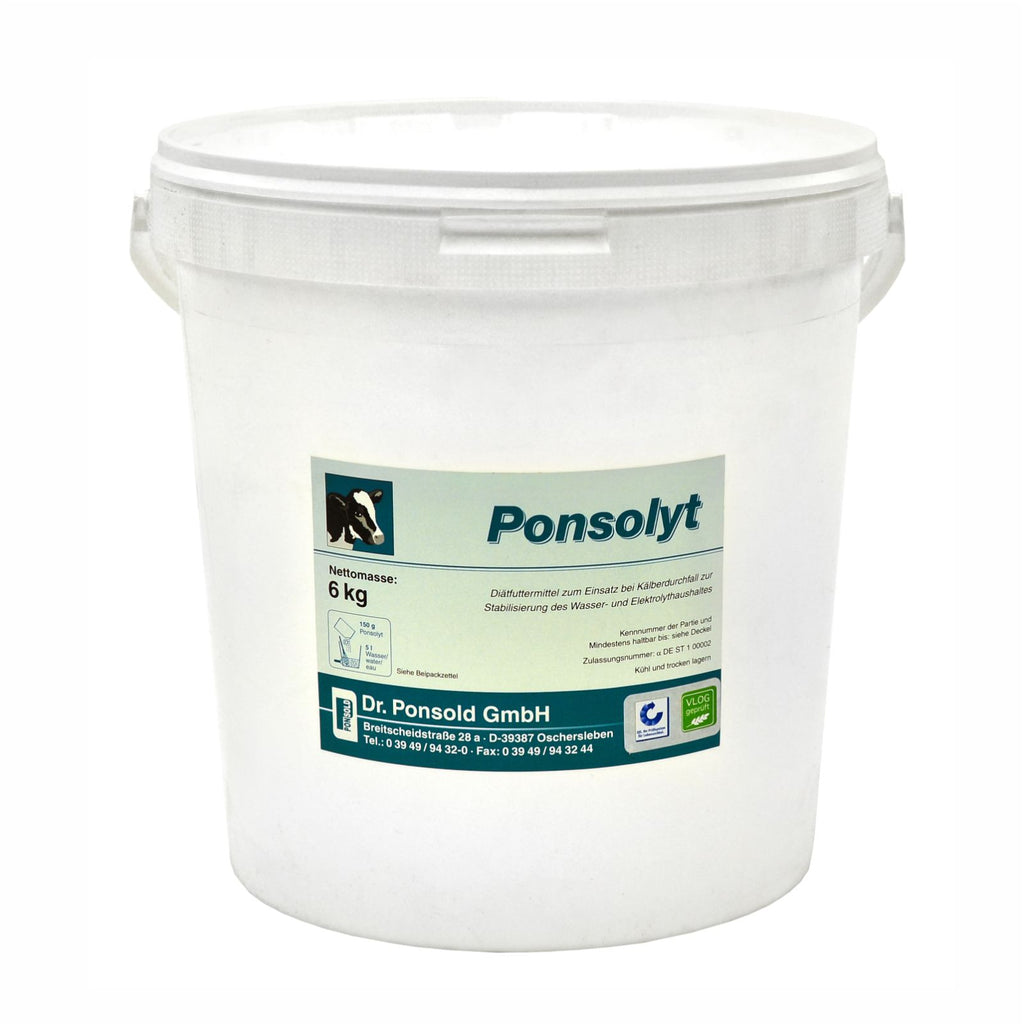 Ponsolyt Eimer – Elektrolyttränke für Kälber, unterstützt Hydration und Regeneration.